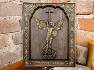 Dewocjonalia - Obraz na ścianę Michał Archanioł, lity dąb - miniaturka - grafika 1