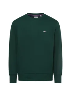 Gant Bluza męska Mężczyźni Bawełna zielony jednolity, S - Bluzy męskie - miniaturka - grafika 1