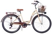 Rowery - KOZBIKE City 28 7s kremowo-brązowy KOZ14-K23 - miniaturka - grafika 1