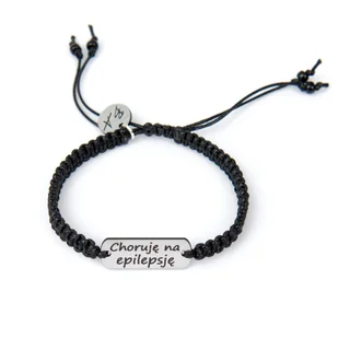 Bransoletka informacyjna-medyczna Choruję na epilepsję BA3371 - Bransoletki - miniaturka - grafika 1