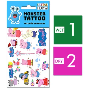 TATUAŻE ZMYWALNE DLA DZIECI PEPPA PIG WZORY ORYGINALNE - Zabawki kreatywne - miniaturka - grafika 1