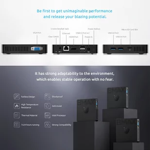 Bmax B1 Pro Mini PC Intel Gemini Lake N400 Up to 2.6 GHz 8GB DDR4 RAM 128GB SSD 2.4G/5G Dual Band WiFi Bluetooth 4.2 - Mini PC - miniaturka - grafika 8