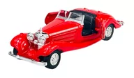 Samochody i pojazdy dla dzieci - Welly Old Timer 1936 Mercedes-Benz 500K Czerwony Bez Dachu 1:34 Samochód Nowy Metalowy Model - miniaturka - grafika 1