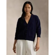 Swetry damskie - POLO RALPH LAUREN Wełniany kardigan Loose fit z dodatkiem kaszmiru - miniaturka - grafika 1