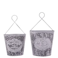 Donice - Osłonka Kpl. 2 Szt. metalowa dekoracyjna na kwiaty - miniaturka - grafika 1