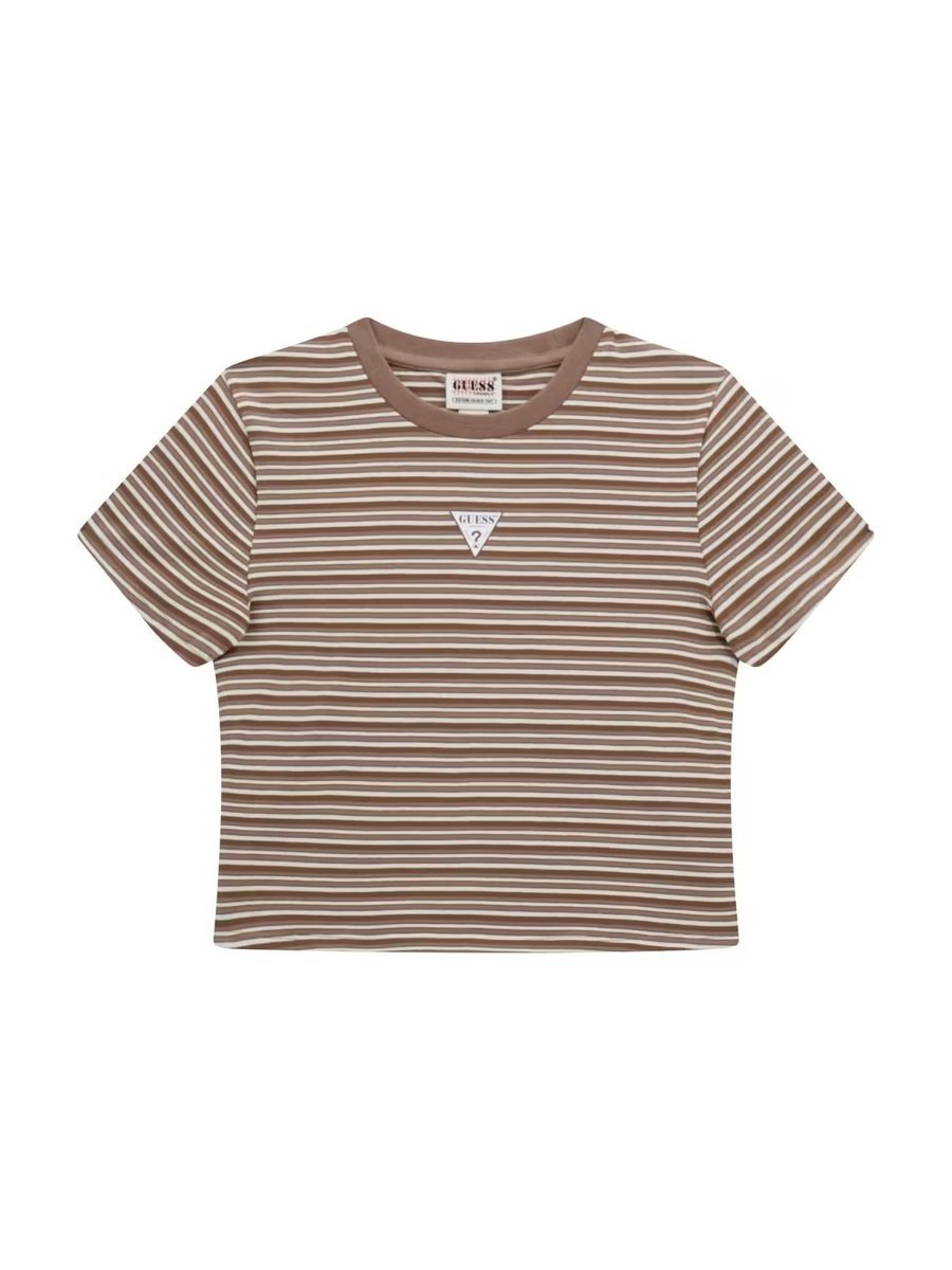 t-shirt donna guess w4bi07 j1314 go core stripe f1x9 toasted