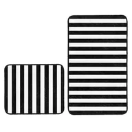 Dywaniki łazienkowe - Biało-czarne dywaniki łazienkowe zestaw 2 szt. 100x60 cm – Minimalist Home World - miniaturka - grafika 1