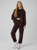 Spodnie sportowe damskie - 4F Spodnie z szerokimi nogawkami z modalem damskie - brązowe XXL - miniaturka - grafika 1