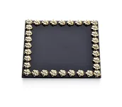 Obrusy i serwetki - Mondex ELIA BLACK Podstawka art. dekoracyjny   15x15xh1cm - miniaturka - grafika 1