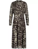 Sukienki - Gerry Weber Damska sukienka maxi z wzorem batikowym, sukienka z długim rękawem, dzianina, sukienka maxi, wzorzysta, z nadrukiem zwierzęcym, długa, Brązowy/ecru/biały nadruk, 38 - miniaturka - grafika 1