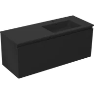 Szafki łazienkowe - Mexen Orio szafka łazienkowa 120 cm z umywalką Otis prawą, 1S, 1D, czarna mat - 91A13-12047-3-BBFF71-W18P71 - miniaturka - grafika 1