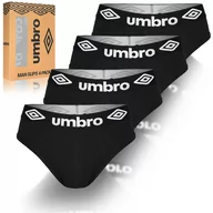 Majtki męskie - Umbro Slipy Majtki Męskie Bawełniane Czarne 4 sztuki Rozmiar M - miniaturka - grafika 1