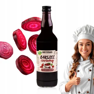 BARSZCZ CZERWONY Z KISZONYCH BURAKÓW BURAKA W BUTELCE 500ML BEZ KOSERWANTÓW - Zupy w płynie - miniaturka - grafika 1