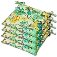 Poduszki na krzesła - Zestaw poduszek na krzesło ogrodowe do jadalni AMPO 36x36 cm niebieski brązowy 4 szt. - miniaturka - grafika 1