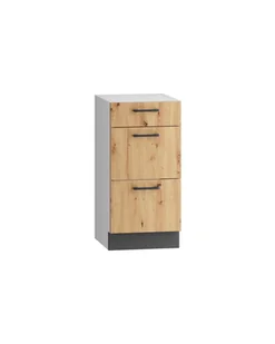Szafka Dolna Alto 3 Szuflady 40X82 Laminat Dąb Artisan - Szafki kuchenne - miniaturka - grafika 1