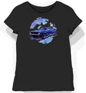 Koszulki i topy damskie - Koszulka damska czarna z eleganckim motywem klasycznego samochodu XXL - miniaturka - grafika 1