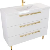 Szafki łazienkowe - Szafka Umywalkowa Stojąca w stylu Loft ATHOS 100 cm UZ MATOWA - miniaturka - grafika 1