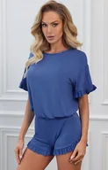 Piżamy damskie - Piżama damska na krótki rękaw i krótkie nogawki Styl, Kolor niebieski, Rozmiar S, Gee One - Primodo.com - miniaturka - grafika 1