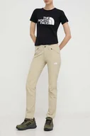 Spodnie sportowe damskie - The North Face spodnie outdoorowe Speedlight kolor beżowy NF0A7Z8APIT1 - miniaturka - grafika 1