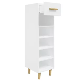 Lumarko Szafka na buty, biała, 30x35x105 cm, materiał drewnopochodny - Szafki na buty - miniaturka - grafika 4