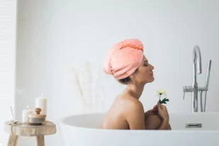 Turban 65 x 25 Ręcznik Mikrofibra Aki Morela - Pozostałe akcesoria do kąpieli i SPA - miniaturka - grafika 2