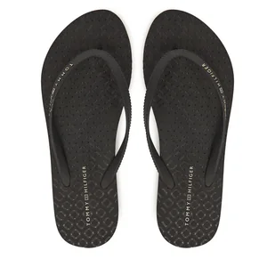 Japonki Tommy Hilfiger Hilfiger Strap Beach Sandal FW0FW08736 Czarny - Klapki i japonki damskie - miniaturka - grafika 1