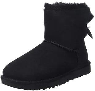 UGG Damskie buty mini Bailey Bow II, czarny - 41 EU - Moda i Uroda OUTLET - miniaturka - grafika 1