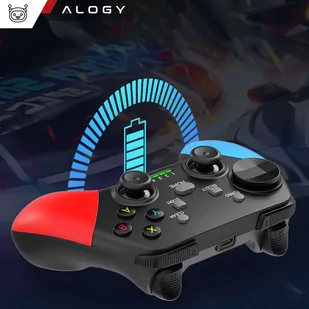 Gamepad Pad bezprzewodowy Bluetooth Alogy kontroler do gier + uchwyt na telefon Android iOS PS3 PS4 PC TV Nintendo Switch Joystick Czarny - Kontrolery gier na PC - miniaturka - grafika 3