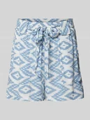 Spodenki damskie - Szorty z wysokim stanem i wiązanym paskiem model ‘NOVA LIFE TALIA’ - miniaturka - grafika 1