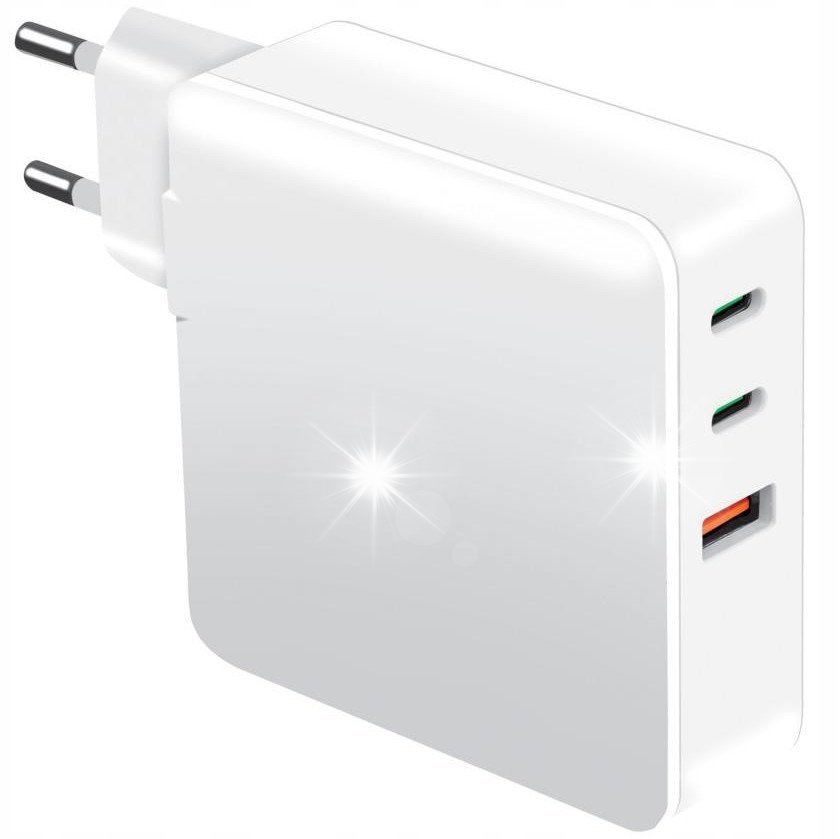 SZYBKA Ładowarka zasilacz 2xUSB-C + USB PD QC 100W