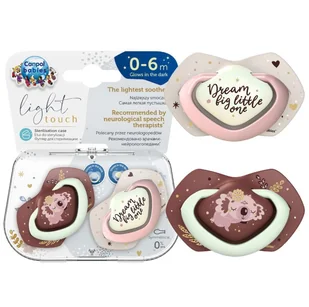 CANPOL BABIES SMOCZEK SILIKONOWY SLEEPY KOALA 0-6m 2 szt GIRL - Smoczki uspokajające - miniaturka - grafika 1