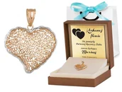 Zawieszki - Murrano Złota Zawieszka 333 Ażurowe Serce Grawer ZZ-142 - miniaturka - grafika 1
