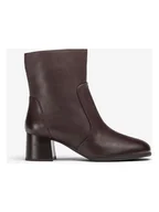 Botki damskie - Unisa Skórzane botki w kolorze brązowym - miniaturka - grafika 1