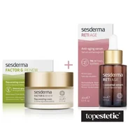 Sesderma Factor G + Reti Age ZESTAW Regenerujący krem przeciwstarzeniowy 50 ml + Serum przeciwzmarszczkowe 30 ml