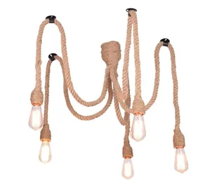 LED Żyrandol na lince ROPE CASA 5xE27/10W/230V pająk - Lampy sufitowe - miniaturka - grafika 1