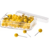 Pinezki - Pinezki magnetoplan 6 x 17mm żółte 100 szt - miniaturka - grafika 1