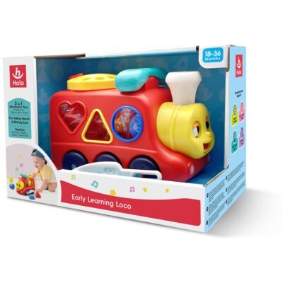 Zabawka edukacyjna HOLA Lokomotywa 3w1 Sorter HE9981
