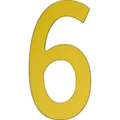 Numery na dom - Metro Cyfra złota szczotkowana 6 50 mm - miniaturka - grafika 1