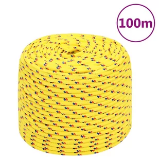 Linka żeglarska, żółta, 6 mm, 100 m, polipropylen - Żeglarstwo - miniaturka - grafika 1