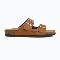 Klapki i japonki damskie - Klapki damskie Pepe Jeans Oban Classic 1 brown - miniaturka - grafika 1