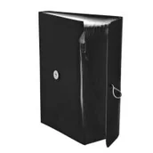 Teczki i skoroszyty - Teczka harmonijkowa A4 PP gumka 13 przegród czarna - miniaturka - grafika 1