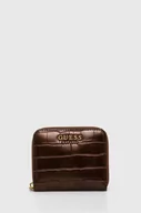 Portfele - Guess portfel damski kolor brązowy - miniaturka - grafika 1