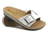 Klapki i japonki damskie - Klapki damskie z korkową wkładką - INBLU AIDA, białe - Inblu - miniaturka - grafika 1