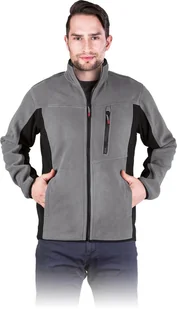 BLUZA Z POLARU OCHRONNA REIS POLAR-TWIN; SZARO-CZARNY (M) - Odzież robocza - miniaturka - grafika 1