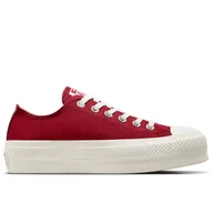 Trampki damskie - Buty Converse Chuck Taylor All Star Lift Platform Valentine's Day A13653C - czerwone - miniaturka - grafika 1