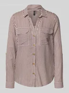 Koszule damskie - Bluzka koszulowa o kroju regular fit z czystej wiskozy model ‘BUMPY’ - miniaturka - grafika 1