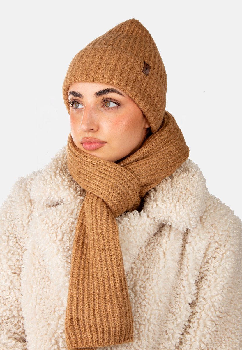 KOMPLET DAMSKI CZAPKA SZALIK ZIMOWY CIEPŁY Polskiej produkcji 501 -55