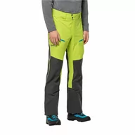 Spodnie narciarskie - Męskie spodnie skiturowe Jack Wolfskin ALPSPITZE 3L PANTS M lime - 46 - miniaturka - grafika 1