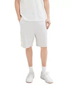 Spodenki damskie - TOM TAILOR Denim Męskie bermudy dresowe szorty 1035679, 15398 - Light Stone Grey Melange, S - miniaturka - grafika 1
