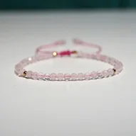 Bransoletki - Bransoletka Kwarc Różowy 3mm - Crystals Break Talizman Prezent - miniaturka - grafika 1